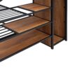 Full Over Full Bunk Bed With Lateral Storage Ladder And Wardrobe - Black - Image 7