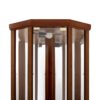 6 Shelf Lighted Corner Curio Cabinet With Adjustable Tempered Glass Shelves And Mirror Back (E26 Light Bulb Not Included) - Walnut - Image 9