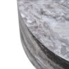 Simple Marble Textured Cylindrical Coffee Table, Industrial Style Living Room Furniture - Gray - Image 9