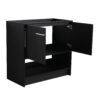 Modern 36" Bathroom Vanity With Ceramic Sink And Soft Closing Doors - Dark Oak - Image 22