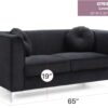 Delray - Loveseat - Black - Image 6