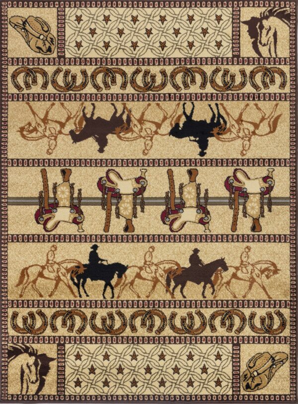 Tribes - 2' X 3' Southwest Area Rug - Beige, Polyester