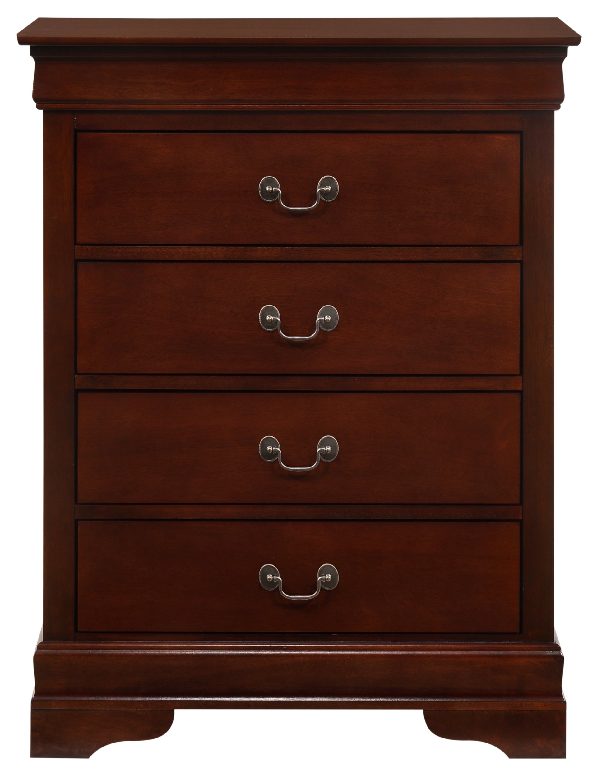 4 Drawer Chest Traditional Style - Cherry - Image 4