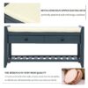 Shoe Rack With Cushioned Seat And Drawers Multipurpose Entryway Storage Bench - Antique Navy - Image 8