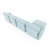 Stylish Four Seater Sofa With Movable Ottoman With Ergonomic Design - Sky Blue - Image 23