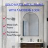 Arched Recessed Medicine Cabinet, Metal Framed Bathroom Wall Cabinet With Mirror And Adjustable Shelves, Wall Mirror With Storage For Bathroom - Matte Black - Image 7