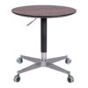 Movable Adjustable Coffee Table 360 Swivel Counter Bar Height Aluminum Star Base Movable For End Table Dining Room Home Kitchen Table - Brown - Image 8