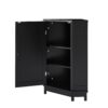 Bathroom Cabinet Triangle Corner Storage Cabinet With Adjustable Shelf Modern Style - Black - Image 21