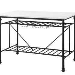 Mera - Marble Top Kitchen Island - Gray / Marble