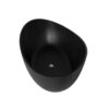 63" Freestanding Solid Surface Soaking Bathtub For Bathroom - Black - Image 7