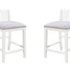 Graham - 3 Piece Small Space Counter Height Dining Table With Shelves And 2 Chairs (Set of 3) - White Finish - Image 14