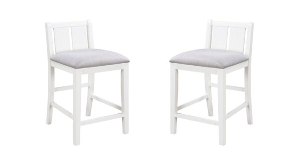Graham-Upholstered Seat Counter Height Chair (Set of 2) - White