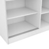3 Door Shutter Wardrobe & Shelves - White - Image 4