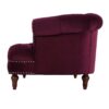 La Rosa - Victorian Chesterfield Loveseat - Burgundy - Image 4