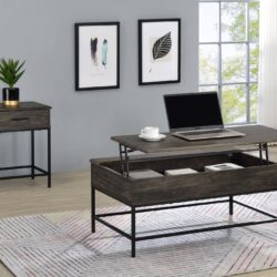 Cliff - 2 Piece Lift Top Coffee And End Table (Set of 2) - Brown