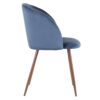 Fran - Contemporary Dining Chair (Set of 2) - Walnut / Blue - Image 3