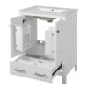 24" Bathroom Vanity With Integrated Undermount Sink, Soft Close Doors, 2 Doors 1 Drawer Storage - White - Image 14