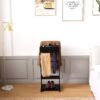 Portable Garment Rack, Clothes Valet Stand With Storage Organizer - Black - Image 4