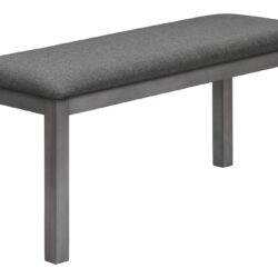 Bench, Rectangular, Upholstered, Transitional Versatile Design - Gray