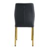 Luxury Simple Chair (Set of 4) High Resilience Dining Chair With Metal Legs - Black / Gold - Image 11