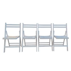 Folding Special Event Chairs, Foldable Style (Set of 4) - White