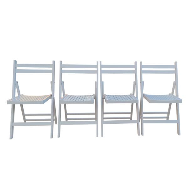Folding Special Event Chairs, Foldable Style (Set of 4) - White