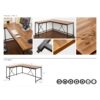 Olympus - Wood And Metal Corner Desk In Acacia And With Durable Design And Eco Friendly Materials - Natural - Image 6