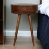 Nordic Circular Nightstand - Chestnut - Image 9
