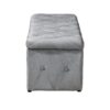 Piece Rectangular Storage Ottoman Short Velvet With 2 Set Ottomans - Light Gray - Image 2