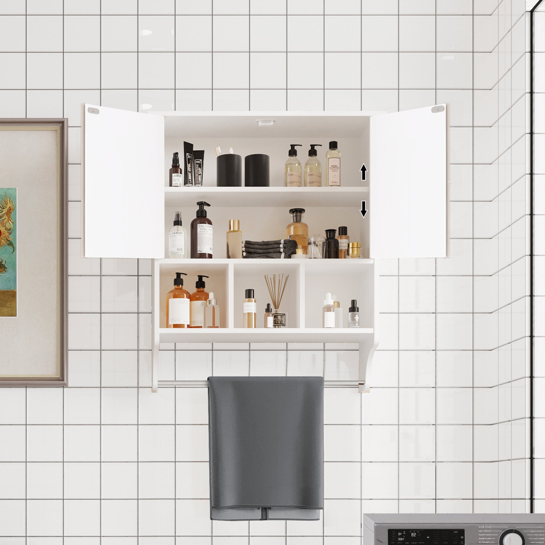 Bathroom Cabinet - White - Image 2