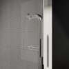 Semi-Frameless Pivot Shower Door In Chrome With Clear Glass - Chrome - Image 10