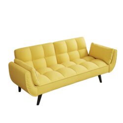 Sofa Soft Two Armrests Throw Pillow Pillow Comfortable Fit Apartment Bedroom Small Space - Yellow