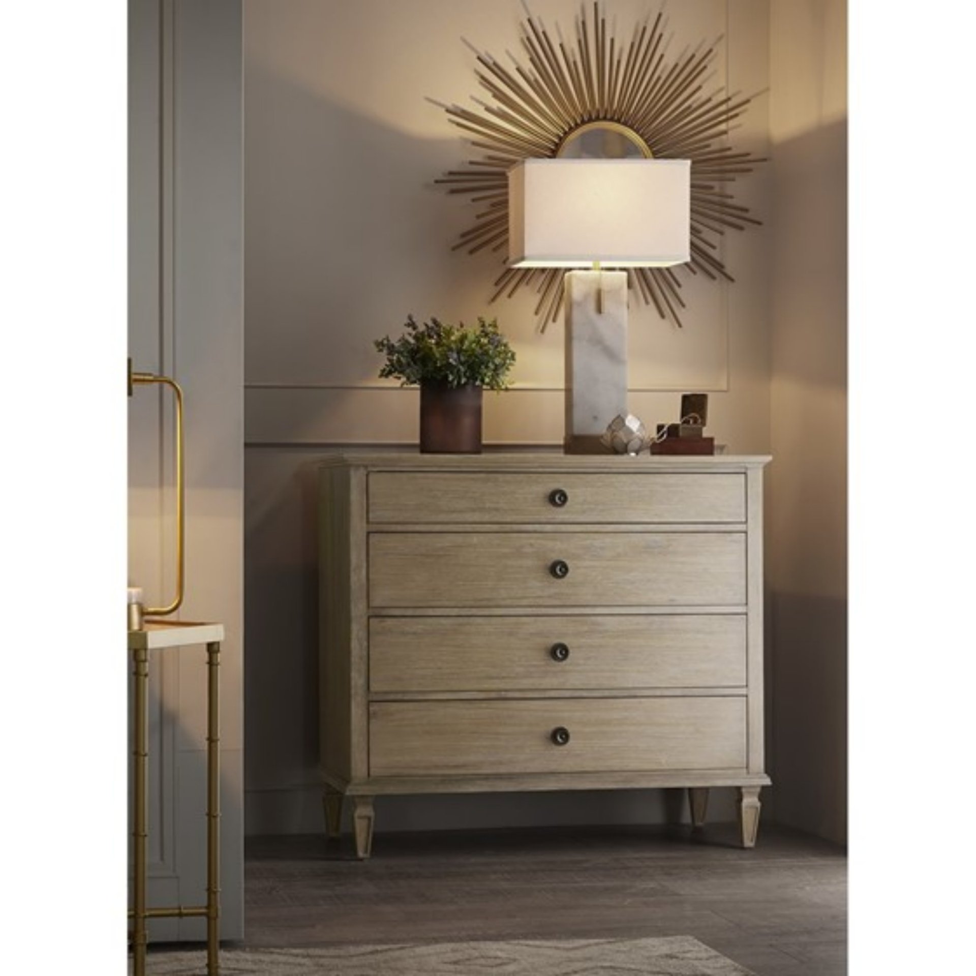 French Inspired Small Dresser - Wire Brushed Light Natural - Image 2