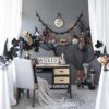 Standing Gnome With Gnome & Holding Banner, For Halloween Decor - Black / Orange / White - Image 14