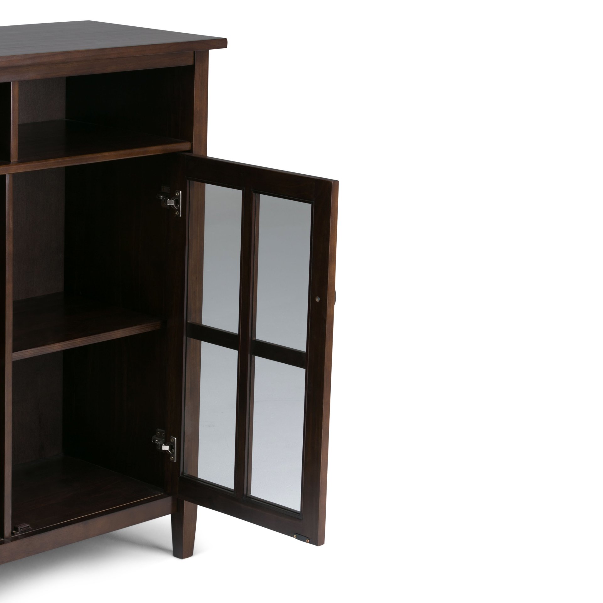 Warm Shaker - Medium Storage Media Cabinet - Tobacco Brown - Image 2