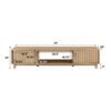 Modern Fluted Door Minimalist TV Stand For TVs Up To 80" - Coastal Oak - Image 6