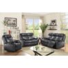 Double Reclining Sofa - Black - Image 5