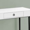 Computer Desk For Home Office, Laptop, Storage Drawers, Glossy Contemporary & Modern - White - Image 2