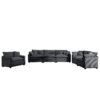 Classic & Modern Oversized 3 Piece Sectional Sofa With Deep Seats - Gray - Image 20