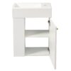 Floating Bathroom Vanity With Resin Basin, Left Side Storage - White - Image 19