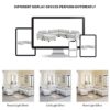 Sectional With Acrylic Table Top U Shaped Couch Set With 2 Consoles USB Charger, Storage Drawers And Pockets Movable Ottoman Tufted Sofa - Light Gray - Image 24