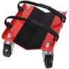 Heavy Duty Snowmobile Dolly V Slide With 2.5" Swivel Casters, Rubber Pad, 1500Lbs Capacity Steel - Red - Image 4