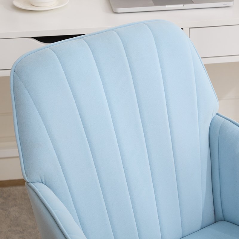 Adjustable Office Chair, Home Bedroom, Ergonomic Swivel Chair, Backrest Seat, Comfortable For Long Sitting - Baby Blue - Image 6