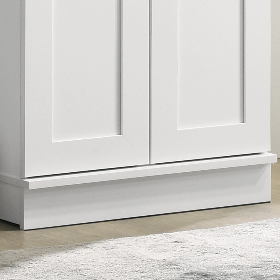 Evelyn - Sleek Storage Cabinet With Framed Panel Design - White - Image 4
