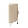 Corner Cabinet, Rattan Door, Freestanding Corner Tables For Small Spaces, Corner Shelf Stand For Living Room, Kitchen, Bathroom, Bedroom - Natural - Image 7