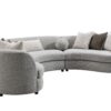 Ivria - Boucle Sectional Sofa With 9 Pillows - Gray - Image 2