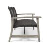 Hampton - Outdoor Wood And Wicker Loveseat - Gray - Image 5