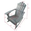 Reclining Outdoor Rocking Adirondack Chair - Walnut - Image 3