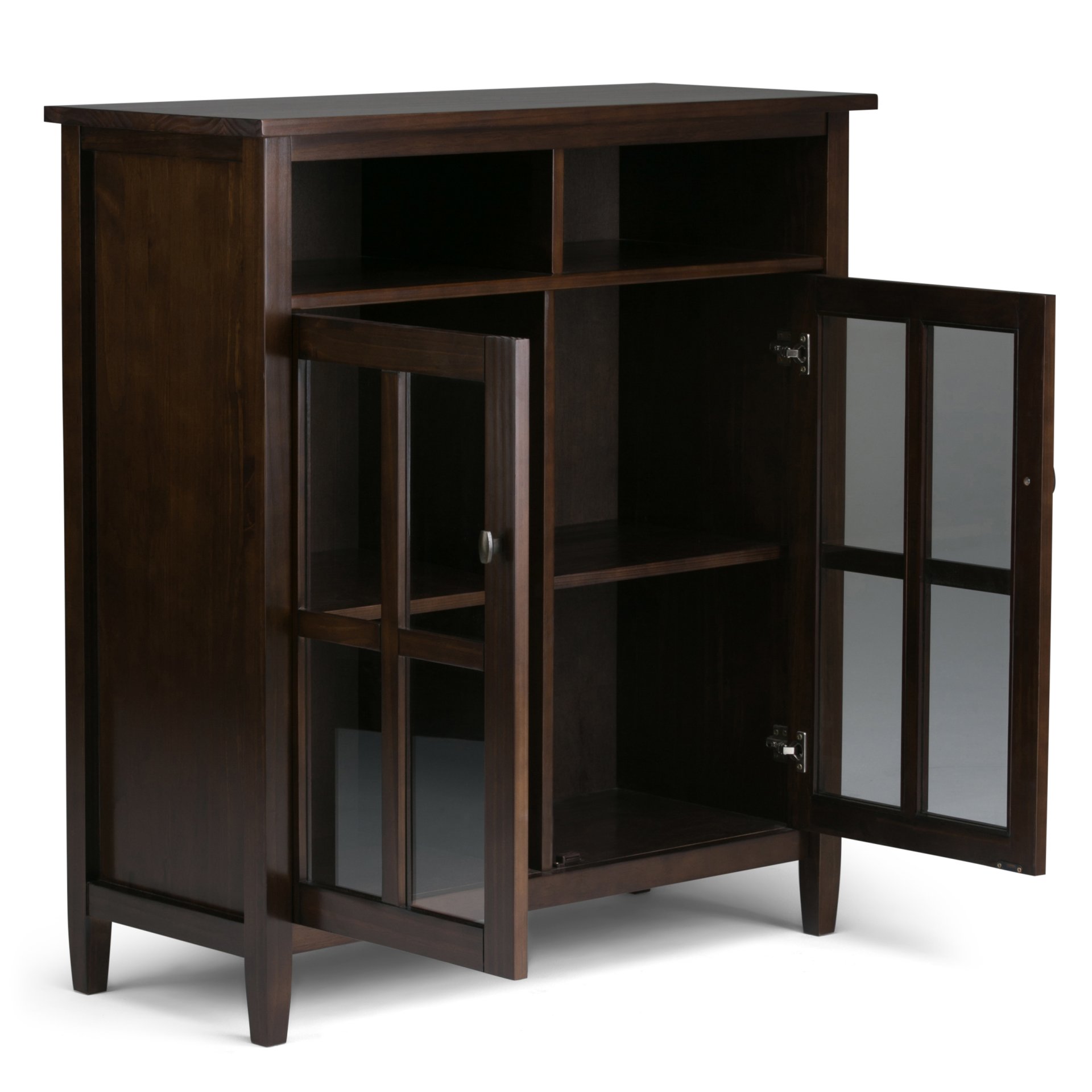 Warm Shaker - Medium Storage Media Cabinet - Tobacco Brown - Image 8