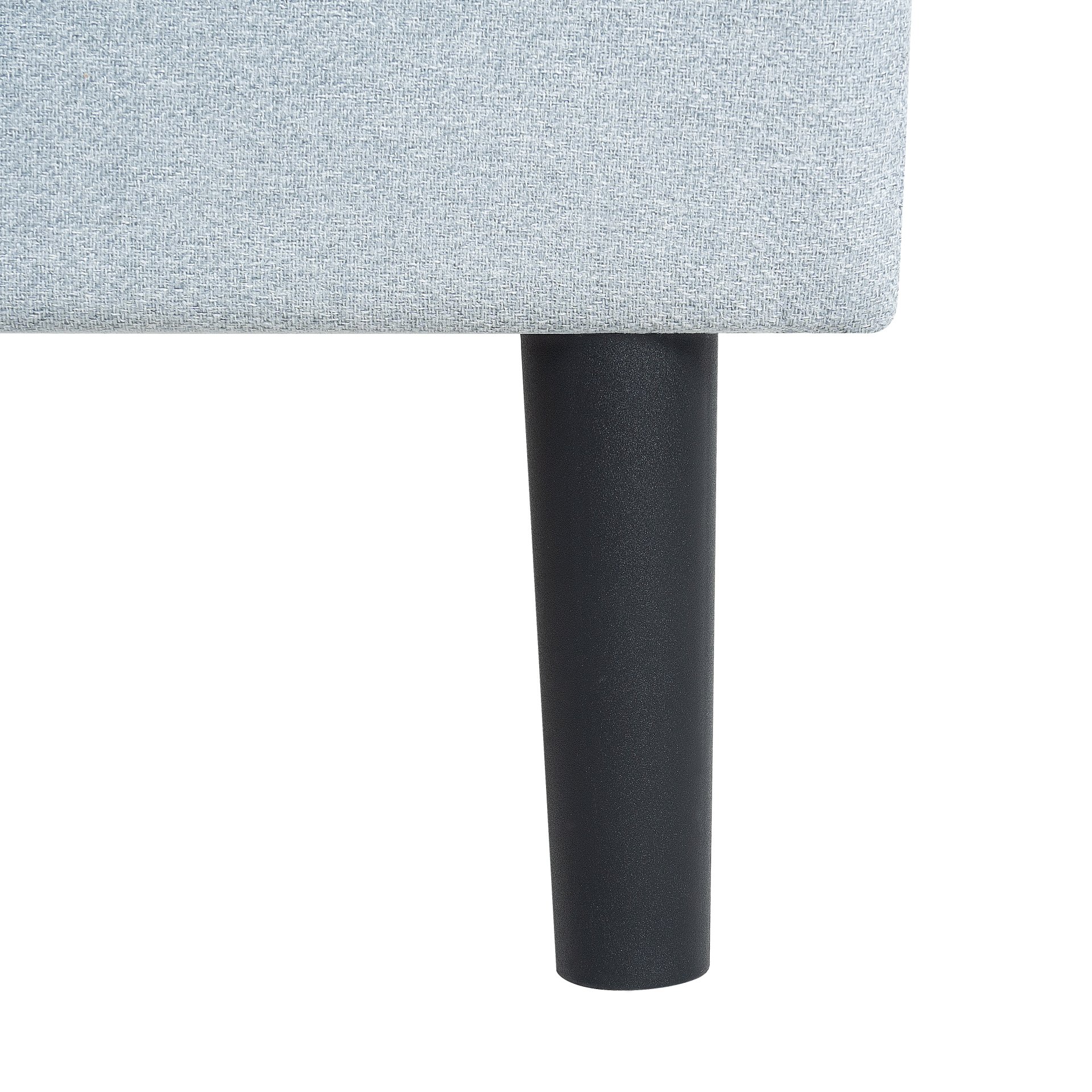 Modern Twin Size Upholstered Platform Bed Frame With Button Tufted Linen Fabric Headboard - Light Gray - Image 11